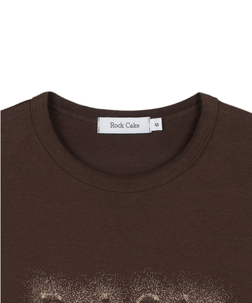 ROCKCAKE(ロックケーキ)の「Point Drawing Logo Top - Brown(Tシャツ/カットソー・レディース・その他・SMALL)」の4枚目の写真