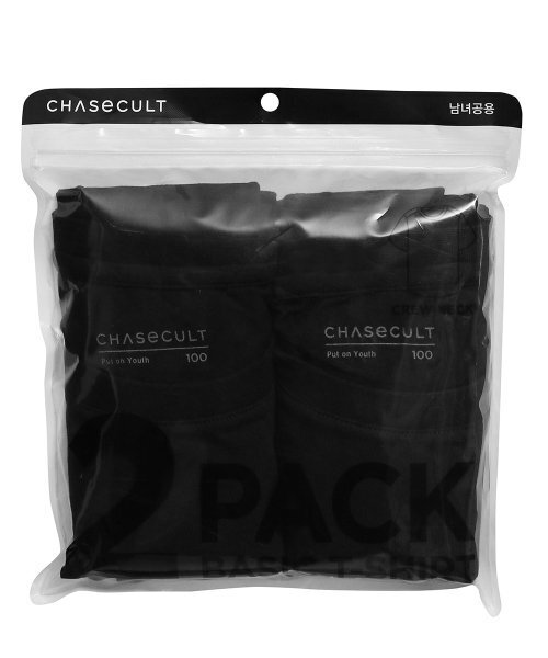 CHASECULT(チェイスカルト)の「共用2PACK半袖Tシャツ-DDZU8288A13(Tシャツ/カットソー・メンズ・ブラック・115/90/100/110/85/95/105)」の2枚目の写真