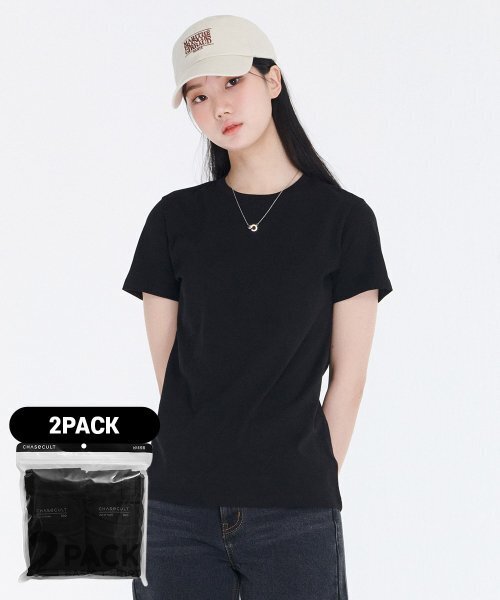 CHASECULT(チェイスカルト)の「共用2PACK半袖Tシャツ-DDZU8288A13(Tシャツ/カットソー・メンズ・ブラック・115/90/100/110/85/95/105)」の4枚目の写真
