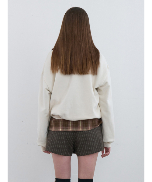 Kijun（キジュン）の「Crochet Collar Half Zip-Up Pullover Ivory（スウェット・レディース・その他・SMALL/MEDIUM/LARGE）」の3枚目の写真