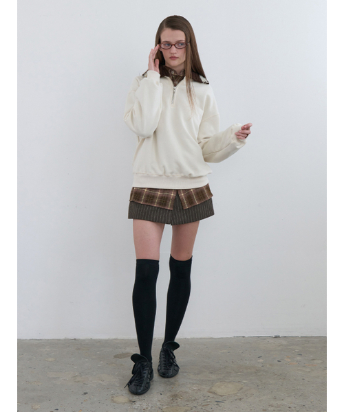 Kijun（キジュン）の「Crochet Collar Half Zip-Up Pullover Ivory（スウェット・レディース・その他・SMALL/MEDIUM/LARGE）」の4枚目の写真