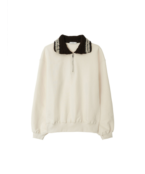 Kijun（キジュン）の「Crochet Collar Half Zip-Up Pullover Ivory（スウェット・レディース・その他・SMALL/MEDIUM/LARGE）」の5枚目の写真