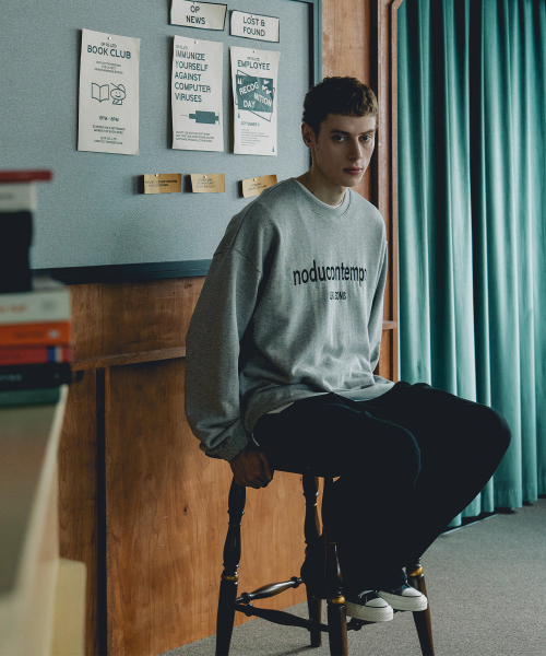NODU（ノードユー）の「コンテンポ刺繍スウェットTシャツ [グレー]（スウェット・メンズ・その他・MEDIUM/LARGE）」の2枚目の写真