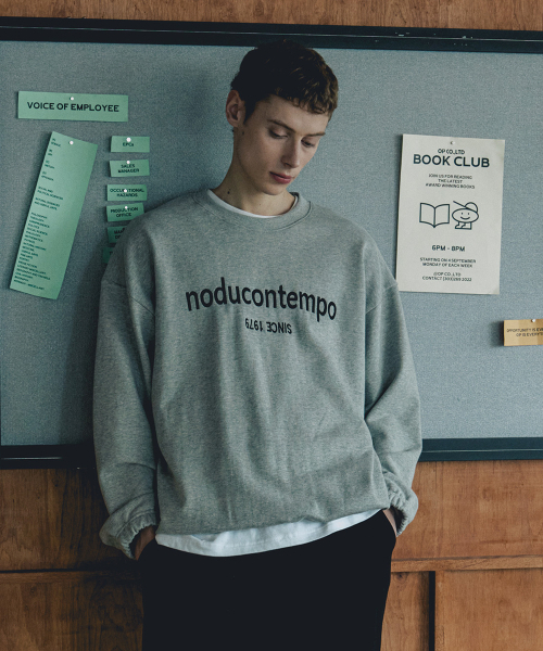 NODU（ノードユー）の「コンテンポ刺繍スウェットTシャツ [グレー]（スウェット・メンズ・その他・MEDIUM/LARGE）」の3枚目の写真