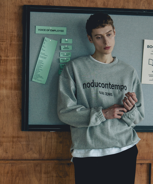 NODU（ノードユー）の「コンテンポ刺繍スウェットTシャツ [グレー]（スウェット・メンズ・その他・MEDIUM/LARGE）」の5枚目の写真
