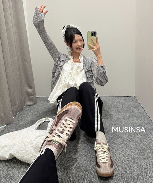 TYPESERVICE（タイプサービス）の「Fuzzy Ruffled Ribbon Cardigan [Gray]（カーディガン/ボレロ・レディース・その他・FREE）」の5枚目の写真