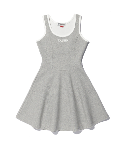 YOUHEE(ユヒ)の「RINGER FLARE MINI DRESS MELANGE GREY(ワンピース・レディース・その他・SMALL/MEDIUM)」の3枚目の写真