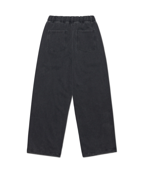 NOMANUAL(NOMANUAL)の「TWO-TUCK BELTED SWEATPANTS - WASHED BLACK(スウェットパンツ・レディース・その他・SMALL/MEDIUM/LARGE/X-LARGE)」の2枚目の写真