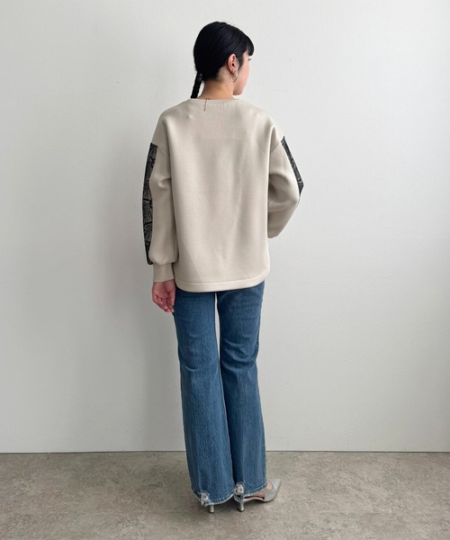 LHELBIE(レルビエ)の「レーススリーブトップス(その他トップス・レディース・オフホワイト/ブラック/ベージュ・M)」の12枚目の写真