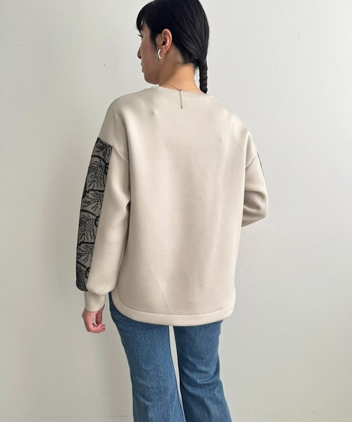 LHELBIE(レルビエ)の「レーススリーブトップス(その他トップス・レディース・オフホワイト/ブラック/ベージュ・M)」の13枚目の写真