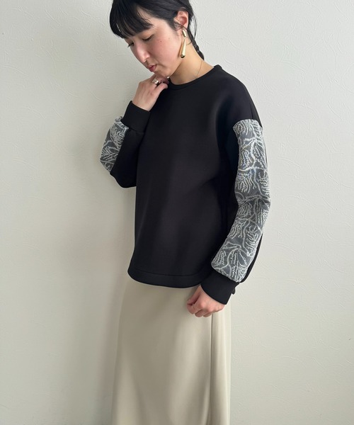 LHELBIE(レルビエ)の「レーススリーブトップス(その他トップス・レディース・オフホワイト/ブラック/ベージュ・M)」の14枚目の写真