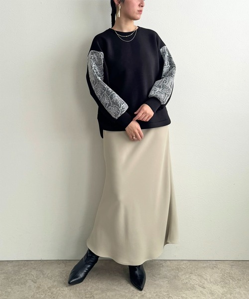 LHELBIE(レルビエ)の「レーススリーブトップス(その他トップス・レディース・オフホワイト/ブラック/ベージュ・M)」の16枚目の写真