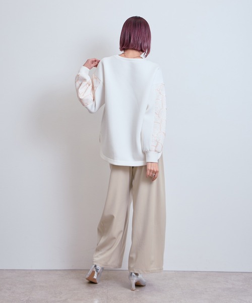 LHELBIE(レルビエ)の「レーススリーブトップス(その他トップス・レディース・オフホワイト/ブラック/ベージュ・M)」の22枚目の写真