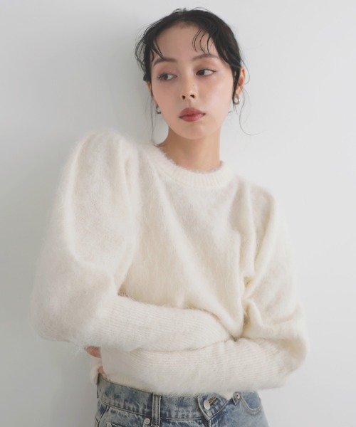 モヘアパフスリーブニット（ニット/セーター）｜LIAN（リアン）の