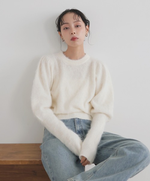 モヘアパフスリーブニット（ニット/セーター）｜LIAN（リアン）の