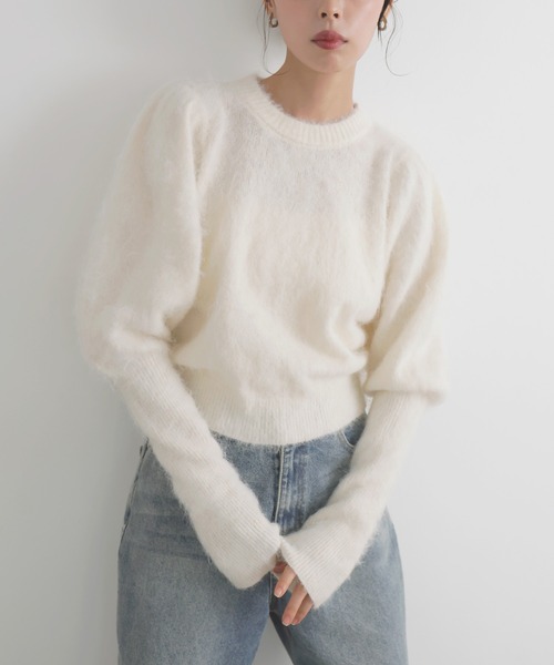 セール】モヘアパフスリーブニット（ニット/セーター）｜LIAN（リアン