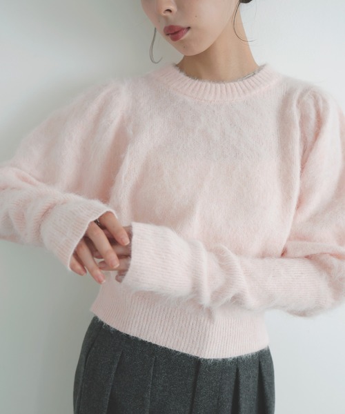 セール】モヘアパフスリーブニット（ニット/セーター）｜LIAN（リアン