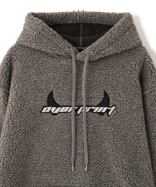 over print(オーバープリント)の「overprint/オーバープリント/【LHP EXCLUSIVE】SHOPPER Bonding Boa Hoodie(パーカー・メンズ・グレー/ブラック/ブラウン・M/L/XL/S)」の5枚目の写真