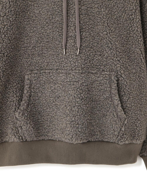 over print(オーバープリント)の「overprint/オーバープリント/【LHP EXCLUSIVE】SHOPPER Bonding Boa Hoodie(パーカー・メンズ・グレー/ブラック/ブラウン・M/L/XL/S)」の9枚目の写真