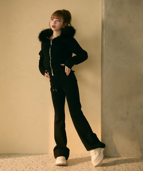 セール】フェイクファーフード付きセットアップ（セットアップ