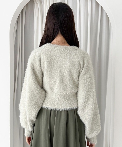 an another angelus（アンアナザーアンジェラス）の「アソート釦ラメシャギーニットカーディガン/fint フィント（カーディガン/ボレロ・レディース・オフホワイト/ライトグレー/ライトベージュ・FREE）」の16枚目の写真