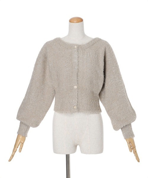 an another angelus（アンアナザーアンジェラス）の「アソート釦ラメシャギーニットカーディガン/fint フィント（カーディガン/ボレロ・レディース・オフホワイト/ライトグレー/ライトベージュ・FREE）」の22枚目の写真
