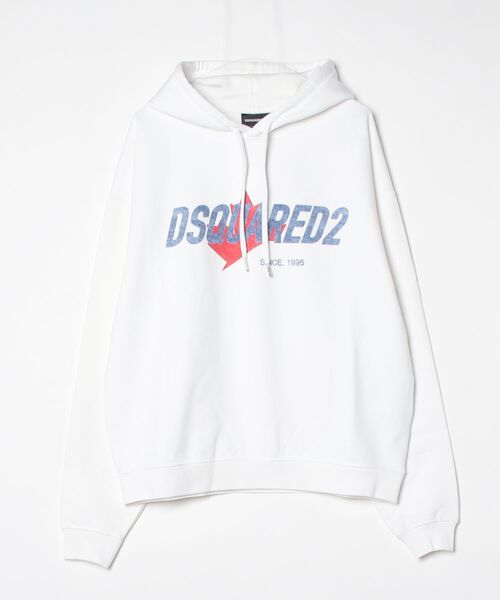DSQUARED2(ディースクエアード)の「Dsquared2 Relax Fit Hoodie/0261/CO(パーカー・メンズ・ホワイト・S/M/L/XL)」の1枚目の写真