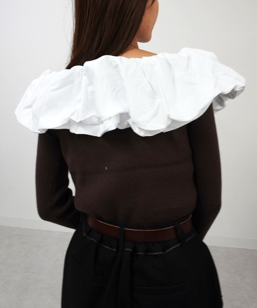 gossara(ゴサラ)の「クールクールパフオフショルPO(ニット/セーター・レディース・ブラウン/杢グレー/ブラック・FREE)」の10枚目の写真