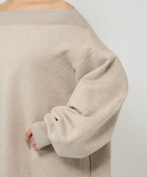 BABYLONE（バビロン）の「オフショルスウェットミニワンピ（ワンピース・レディース・ベージュ/チャコール・フリー）」の22枚目の写真