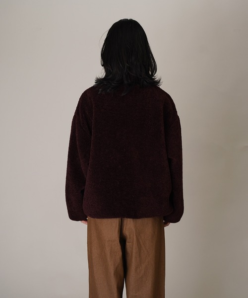 Aphlotus（アプロタス）の「ボアフリースジャケット（ブルゾン・メンズ・パープル/マルーン/チャコールグレー・LARGE/SMALL/MEDIUM）」の10枚目の写真