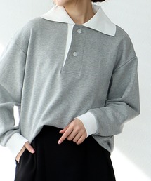 Jines（ジネス）の「裏毛ポロ衿プルオーバー（ポロシャツ）」