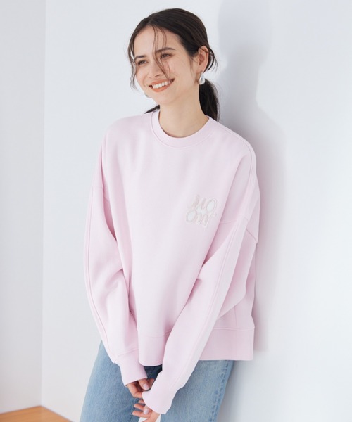 Mila Owen（ミラオーウェン）の「【USAGI ONLINE・ZOZOTOWN限定】ビッグトレーナー（スウェット・レディース・ホワイト/ダークネイビー/ライトピンク/ミント・F）」の4枚目の写真