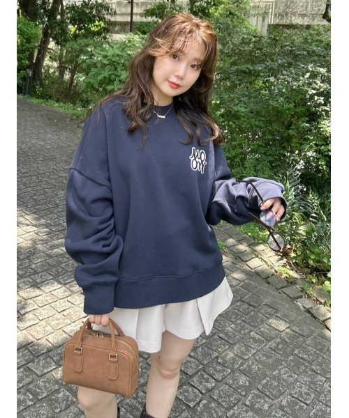 【USAGI ONLINE・ZOZOTOWN限定】ビッグトレーナー　ネイビー USAGI ONLINE・ZOZOTOWN限定】ビッグトレーナー（スウェット）｜Mila