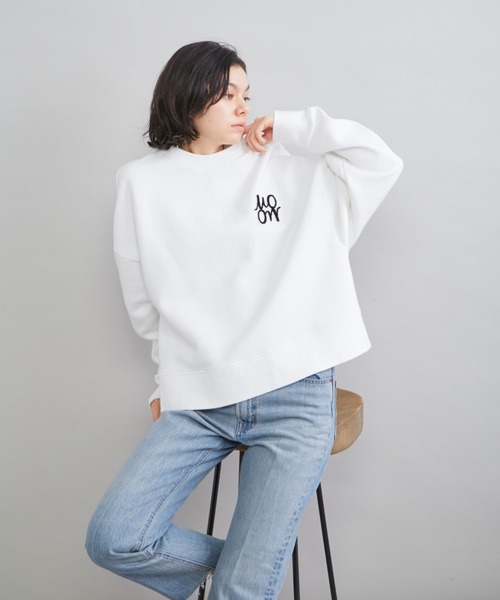 Mila Owen（ミラオーウェン）の「【USAGI ONLINE・ZOZOTOWN限定】ビッグトレーナー（スウェット・レディース・ホワイト/ダークネイビー/ライトピンク/ミント・F）」の18枚目の写真