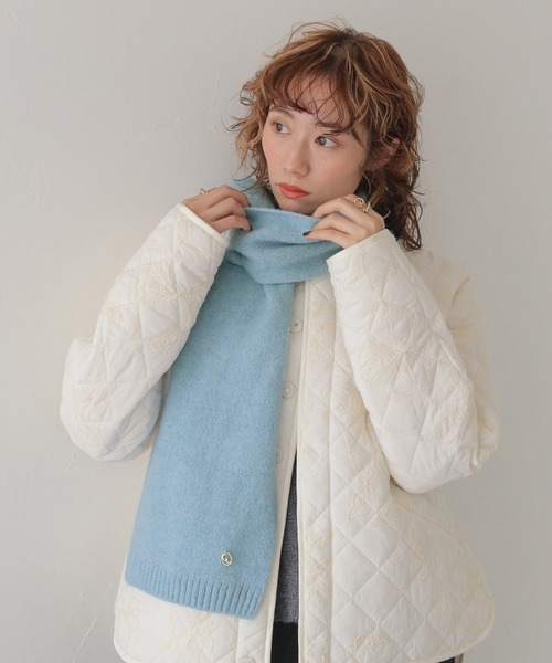 CLEIO（クレイオ）の「【CLEIO】チャーム付き無地マフラー SIMPLE PLAIN MUFFLER WITH CHARM/737-14660（マフラー・レディース・サックスブルー/グレー/チャコール/ベージュ/ブラウン/ライトグリーン・FREE）」の7枚目の写真