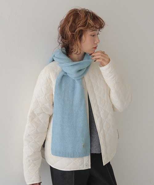 CLEIO（クレイオ）の「【CLEIO】チャーム付き無地マフラー SIMPLE PLAIN MUFFLER WITH CHARM/737-14660（マフラー・レディース・サックスブルー/グレー/チャコール/ベージュ/ブラウン/ライトグリーン・FREE）」の9枚目の写真