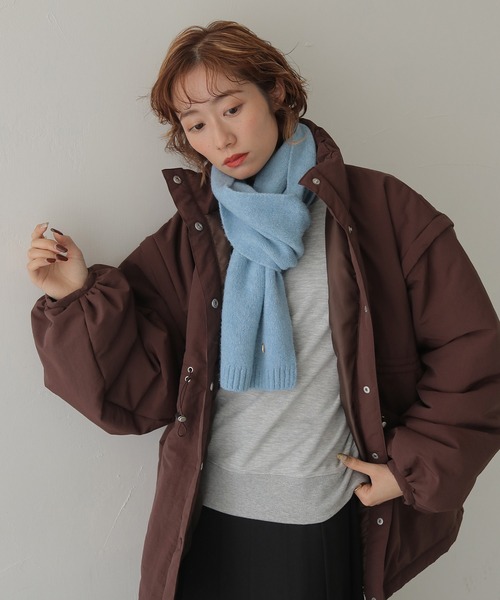 CLEIO（クレイオ）の「【CLEIO】チャーム付き無地マフラー SIMPLE PLAIN MUFFLER WITH CHARM/737-14660（マフラー・レディース・サックスブルー/グレー/チャコール/ベージュ/ブラウン/ライトグリーン・FREE）」の14枚目の写真