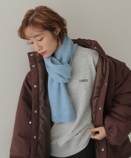 CLEIO（クレイオ）の「【CLEIO】チャーム付き無地マフラー SIMPLE PLAIN MUFFLER WITH CHARM/737-14660（マフラー・レディース・サックスブルー/グレー/チャコール/ベージュ/ブラウン/ライトグリーン・FREE）」の15枚目の写真