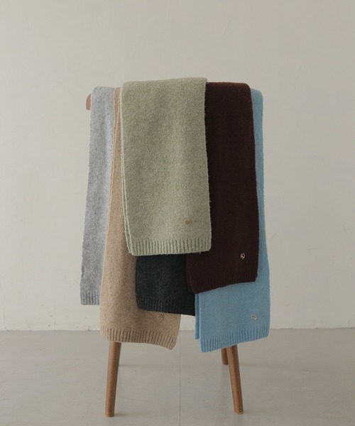 CLEIO（クレイオ）の「【CLEIO】チャーム付き無地マフラー SIMPLE PLAIN MUFFLER WITH CHARM/737-14660（マフラー・レディース・サックスブルー/グレー/チャコール/ベージュ/ブラウン/ライトグリーン・FREE）」の18枚目の写真