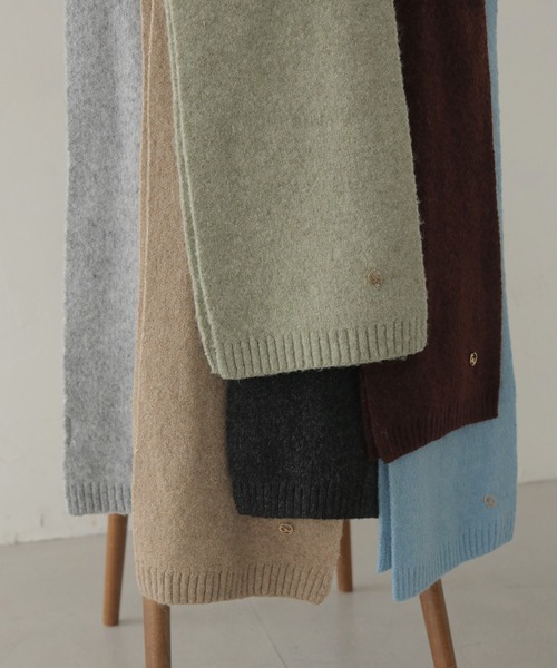 CLEIO（クレイオ）の「【CLEIO】チャーム付き無地マフラー SIMPLE PLAIN MUFFLER WITH CHARM/737-14660（マフラー・レディース・サックスブルー/グレー/チャコール/ベージュ/ブラウン/ライトグリーン・FREE）」の19枚目の写真