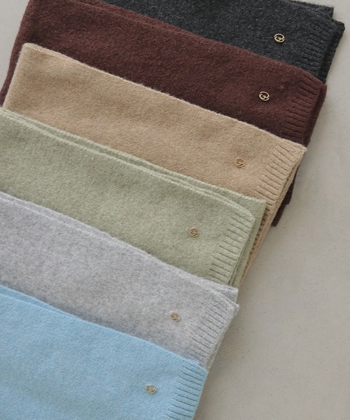 CLEIO（クレイオ）の「【CLEIO】チャーム付き無地マフラー SIMPLE PLAIN MUFFLER WITH CHARM/737-14660（マフラー・レディース・サックスブルー/グレー/チャコール/ベージュ/ブラウン/ライトグリーン・FREE）」の22枚目の写真