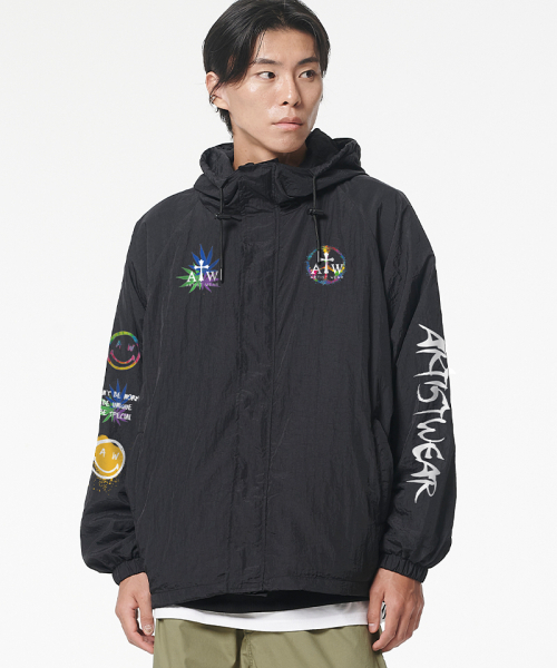 ARTISTWEAR（アーティストウェア）の「[ATW]ソルドアウトフード風防（ナイロンジャケット・レディース・ブラック・MEDIUM/LARGE/X-LARGE/XX-LARGE）」の2枚目の写真