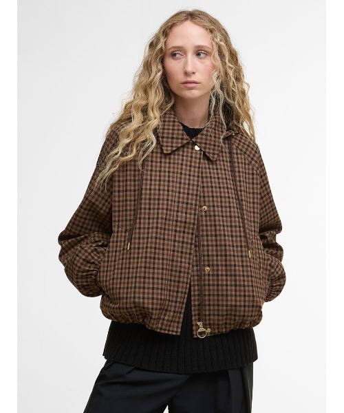 Barbour（バブアー）の「Audreyチェック シャワープルーフジャケット（レディース）（ブルゾン・レディース・ブラウン・8/10）」の3枚目の写真