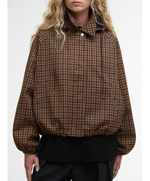 Barbour（バブアー）の「Audreyチェック シャワープルーフジャケット（レディース）（ブルゾン・レディース・ブラウン・8/10）」の5枚目の写真