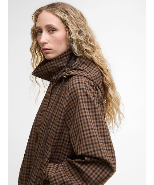 Barbour チェック柄ジャケット　千鳥柄　スペイ Audreyチェック シャワープルーフジャケット（レディース）（ブルゾン