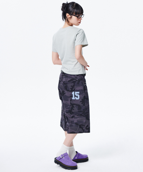 runningHIGH（ランニングハイ）の「15 アプリケバミューダショーツ [ブラックカモ]（その他パンツ・レディース・その他・SMALL/MEDIUM）」の2枚目の写真