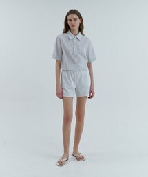 テリー ハーフパンツ_ライトグレー