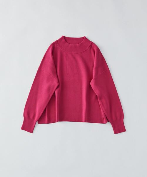 conges payes ADIEU TRISTESSE(コンジェ ペイエ アデュートリステス)の「ミラノリブモックネックニットプルオーバー(ニット/セーター・レディース・ピンク/パープル/ミント・FREE)」の1枚目の写真