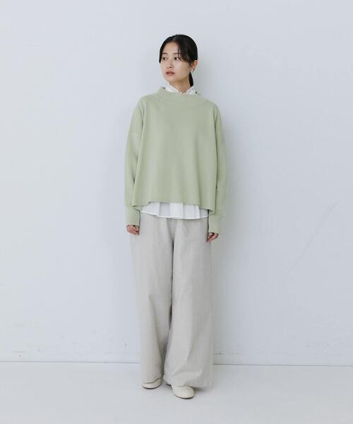 conges payes ADIEU TRISTESSE(コンジェ ペイエ アデュートリステス)の「ミラノリブモックネックニットプルオーバー(ニット/セーター・レディース・ピンク/パープル/ミント・FREE)」の17枚目の写真