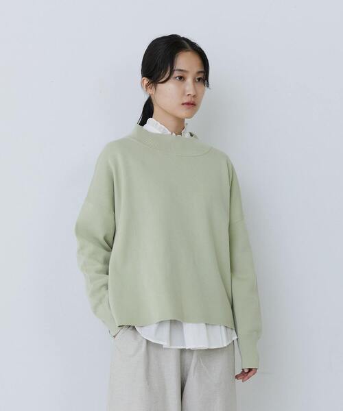 conges payes ADIEU TRISTESSE(コンジェ ペイエ アデュートリステス)の「ミラノリブモックネックニットプルオーバー(ニット/セーター・レディース・ピンク/パープル/ミント・FREE)」の20枚目の写真